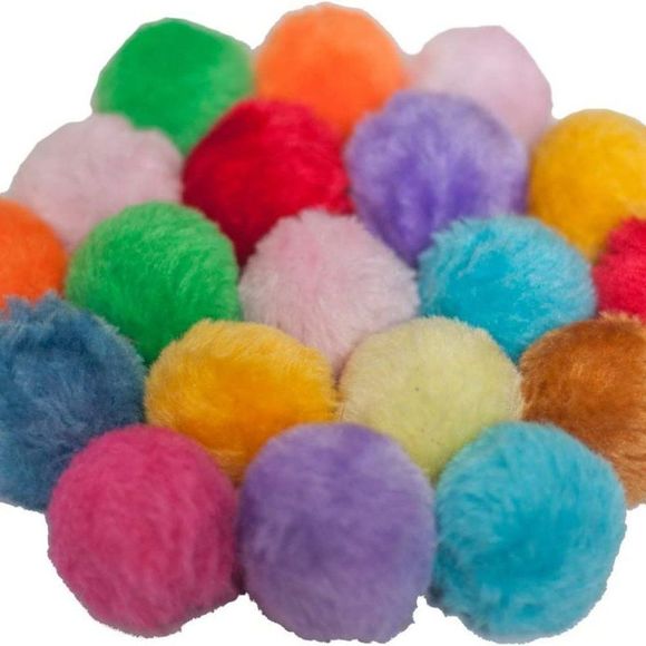 Fashion's Talk Cat Toys Furry Rattle Ball for Kitty 6 Pack - Picture 4 of 6
